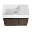 Armoire de salle de bain avec lavabo, portes à fermeture douce, conception à fixation flottante, pour petite salle de bain-112897609