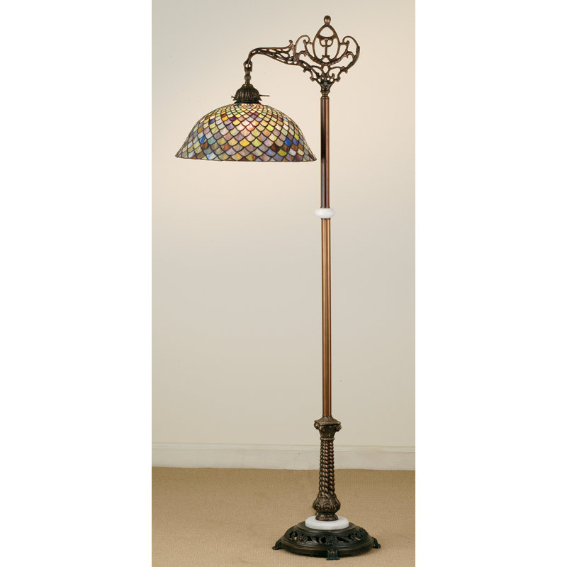 Fishscale Swing Arm Floor Lamp