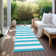 Washable Striped Indoor / Outdoor Rug
