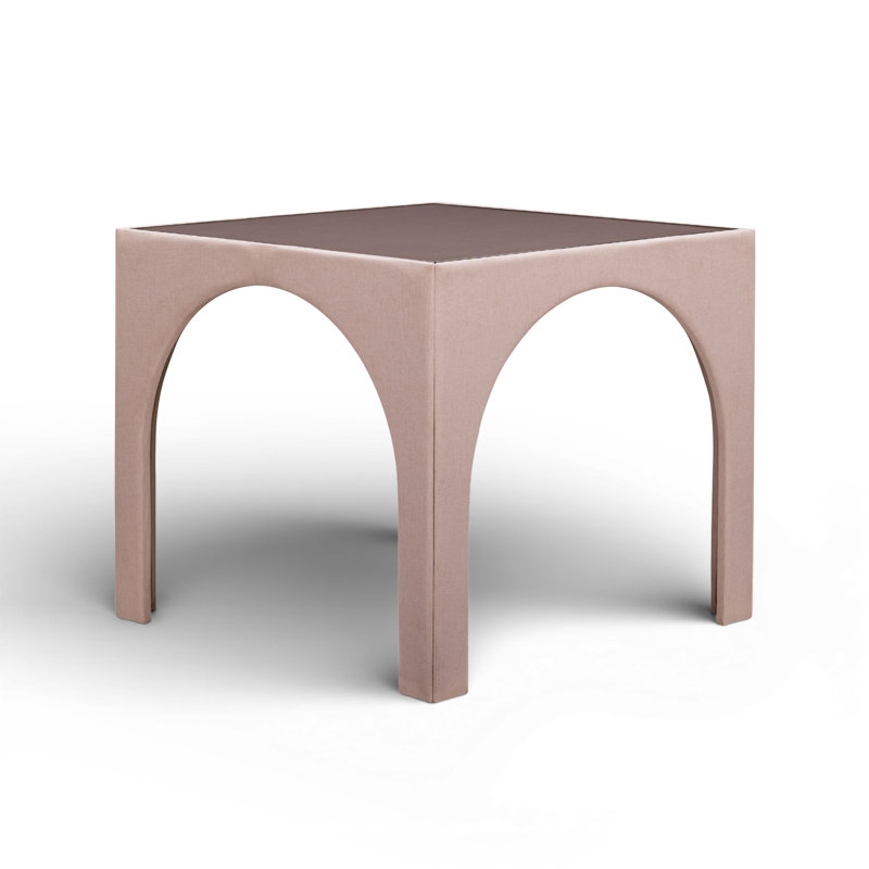 Table de jeu en chenille rose clair Tomlin, Rose