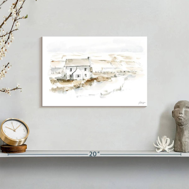 Lilie Neutral Farmhouse I, 8" H x 12" W
