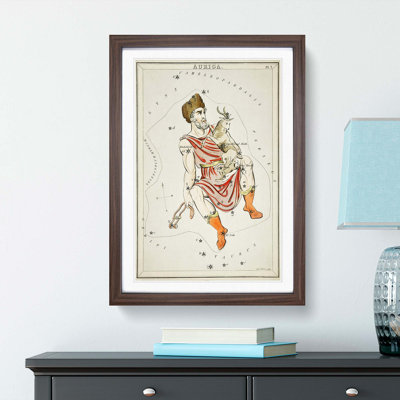 Astronomical Chart Of The Auriga Constellation - Single Picture Frame Painting