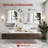 SUMERAIN Matte Black Bathroom Vanity Mirror, 20x30 Inch Tempered Glass Wall Mounted Mirror with Rounded Corners, Hangs Horizontally or Vertically-758242392-758242390