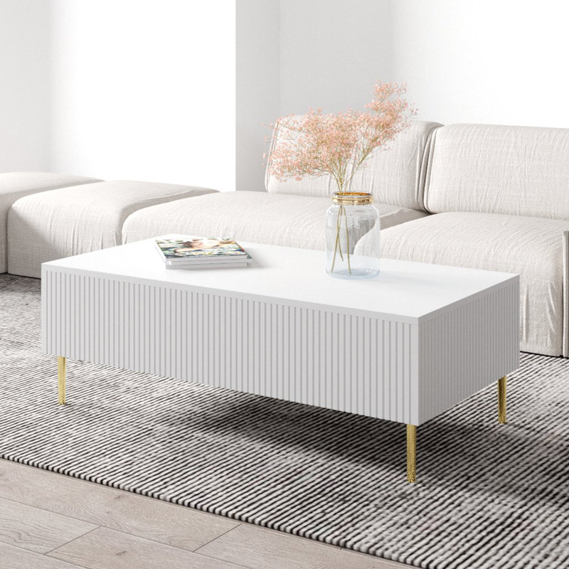 Solid Coffee Table, White