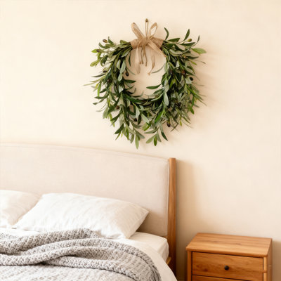 Guirlande de verdure artificielle, vigne fausse branche d'olivier pour centre de mariage, décoration murale, cuisine, manteau de cheminée, bricolage (vert)