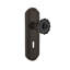 Deco Plate with Decorative Keyhole and Crystal Black Door Knob-41535498-41535600