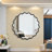 " natural wood wavy vanity mirror | modern wall decor for bathroom, bedroom, living room, dining room, cloakroom & entryway-177248888-177248890-177511498