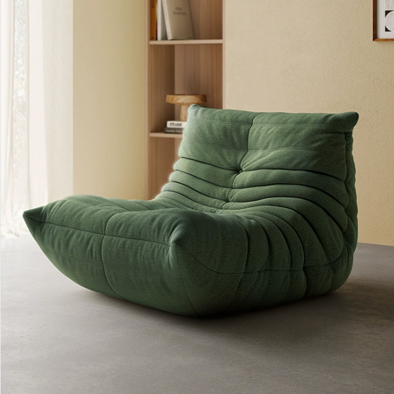 Canapé simple et paresseux en chenille, Mélange de polyester vert
