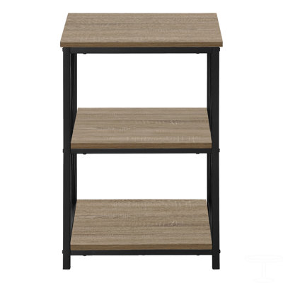 Accent Table, Side, End, Nightstand, Lamp, Laminate, Metal, Contemporary, Modern