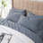Southshore Fine Linens Vilano Springs Extra Deep Pocket 6-Piece Sheet Set, Ultra Soft Double-Brushed 110 GSM Microfiber Bedding, 21-Inch Deep Pocket, 4 Pillowcases, King, Slate Blue-86340212-86340241