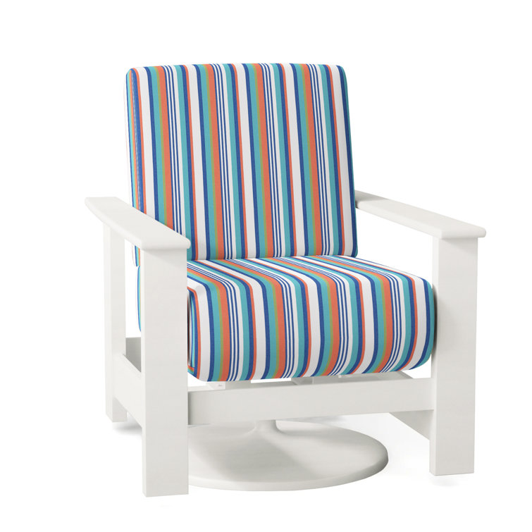 Leeward Swivel Recliner Patio Chair with Cushions