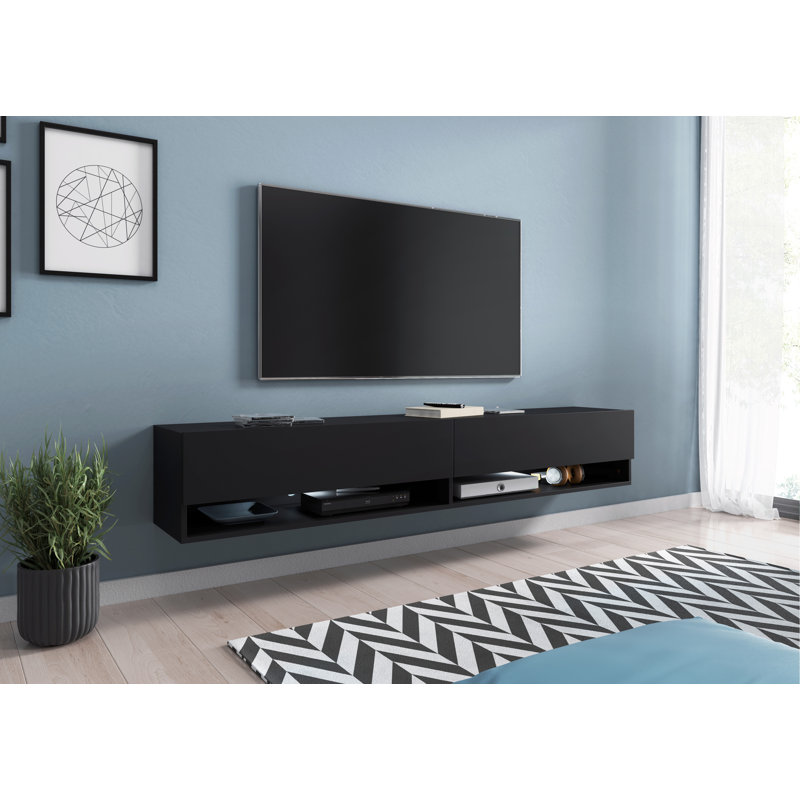 Alberich TV Stand for TVs up to 78", Black