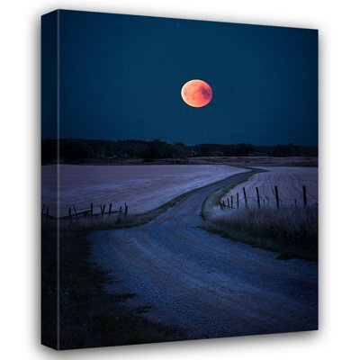 Hokku Designs Lindsten, Christian Gallery Wrapped Canvas Art Titled: Bloodmoon 2018