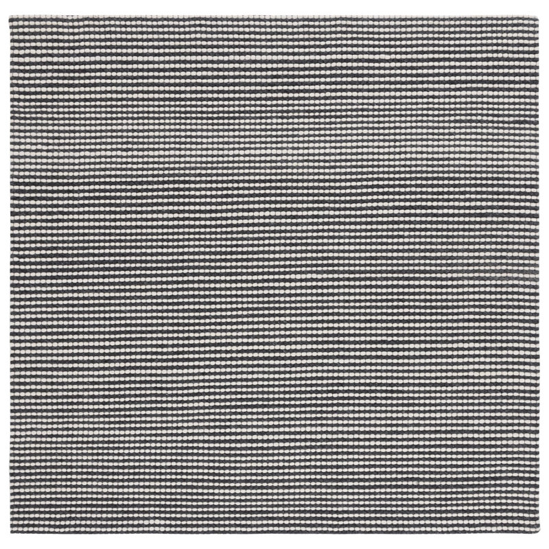 Shemena Hand Woven Performance Solid Color Rug, Square 6'