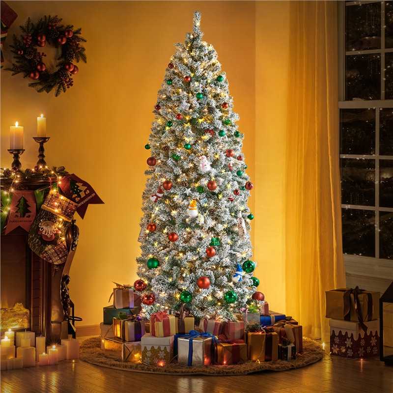 Arbre de Noël artificiel pré-éclairé, 6', Vert