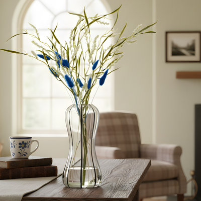 Black and Clear Glass Table Vase