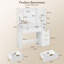 Dressing Table With USB Charge Make-up Desk Multi-storage Vanity Table-1849424233
