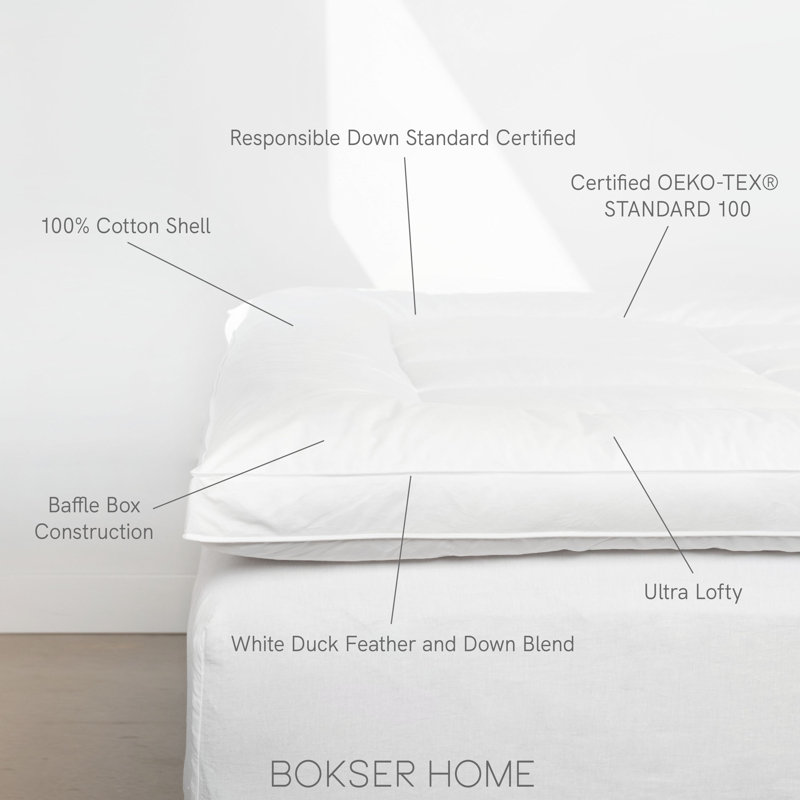 Feather & Down Plush Luxury Mattress Topper, Twin