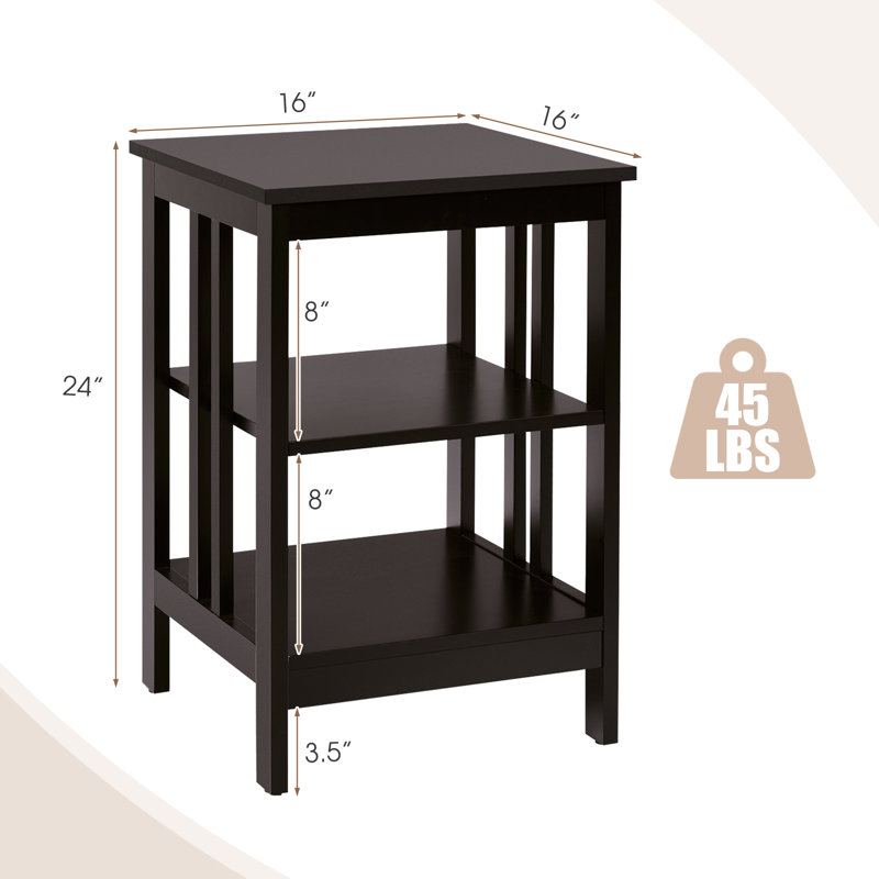 Table de bout Navya, Brun