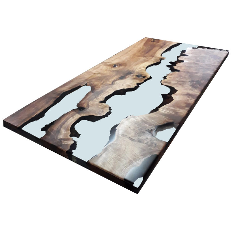 Walnut Metal Base Dining Table, H75 x L183 x W107cm