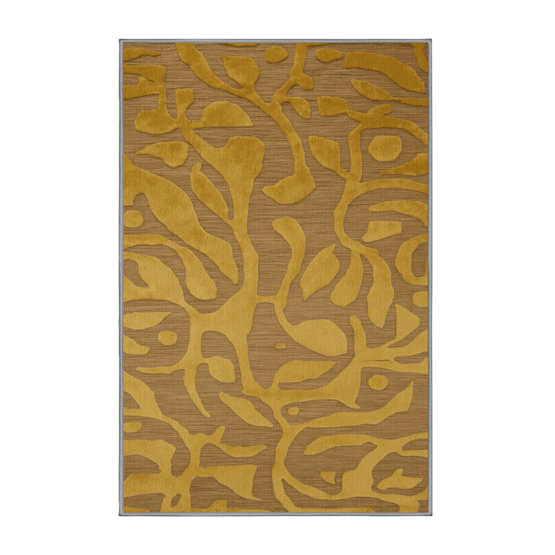 Tapis abstrait lavable à la machine, Rectangulaire 7 pi x 10 pi