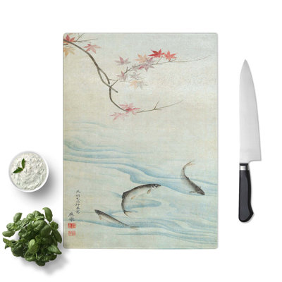 Glass Fish in The Autumn by Maruyama Okyo Chopping Board