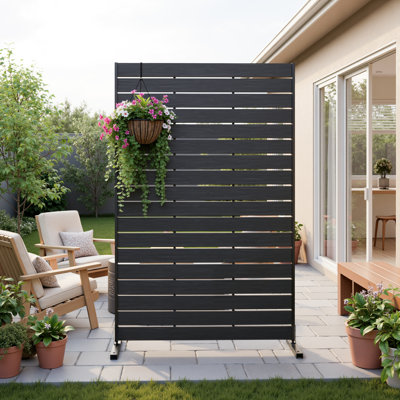 72"H Freestanding Outdoor Privacy Screen Decorative Outdoor Divider for Patio Garden Pool by XIYUYEU