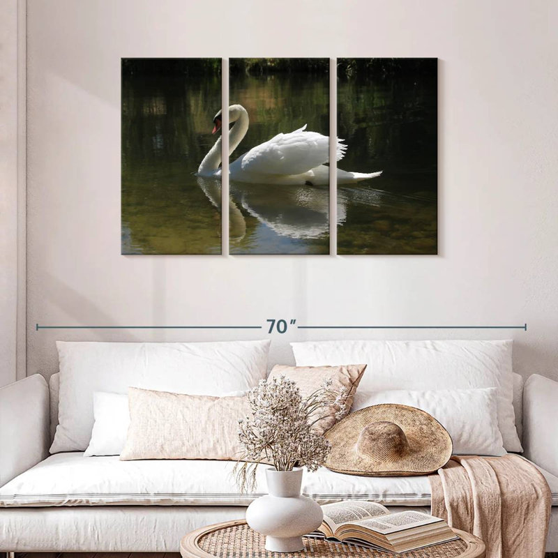 Swan Lake Reflection, 28" H x 45" W