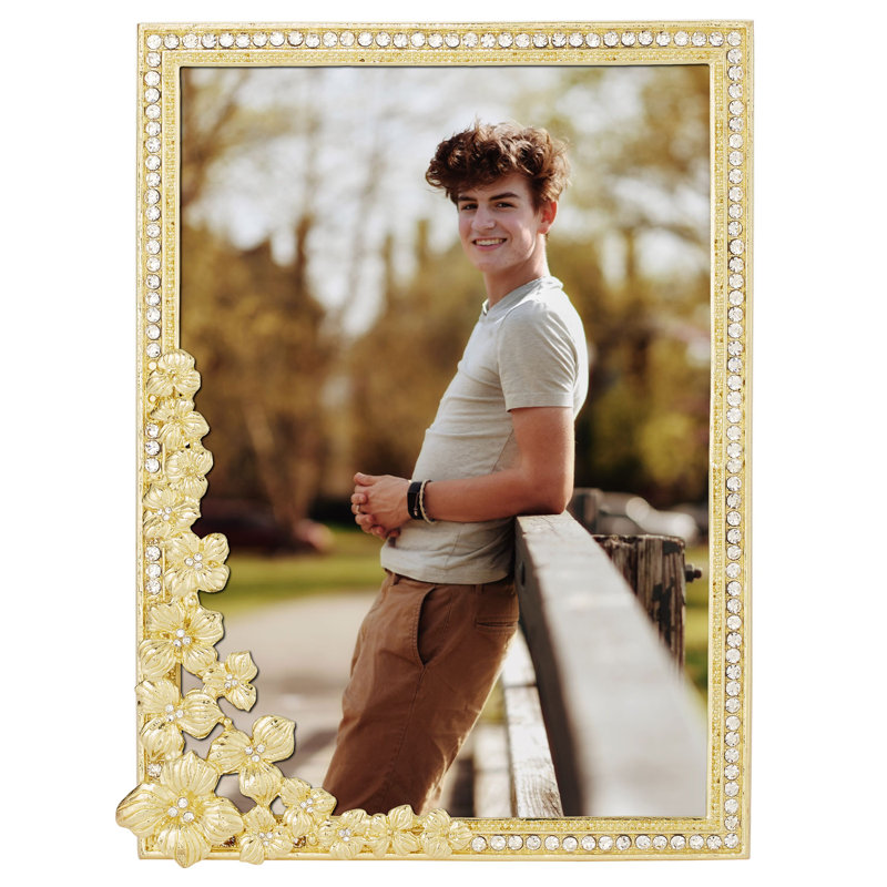 Evelyn Metal Picture Frame, Gold, 5" x 7"