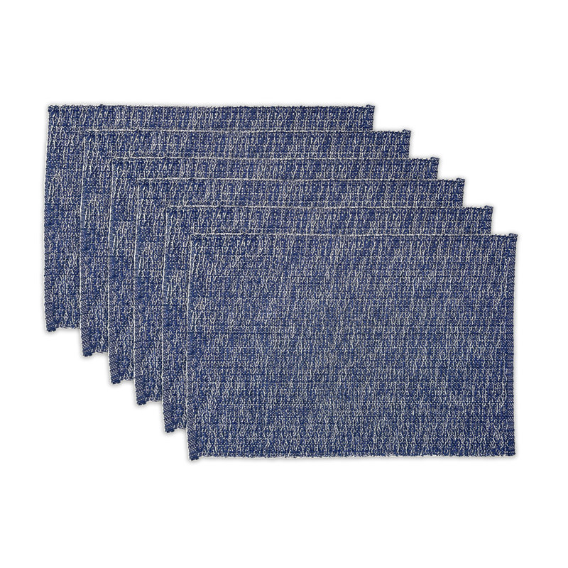 Ensemble de 6 napperons Alyeska, Bleu