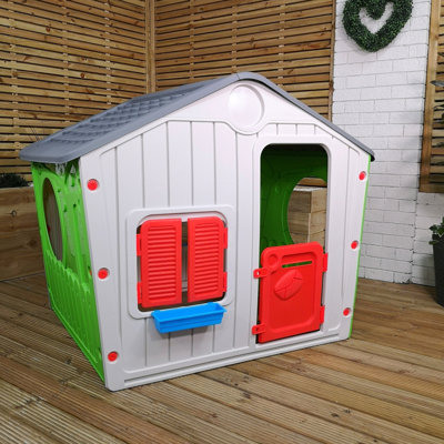 Samuel Alexander 140cm W x 108cm D Plastic Playhouse with Kitchen