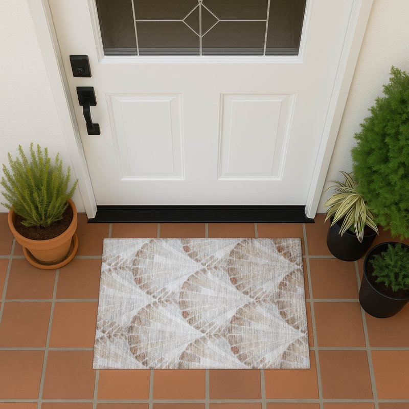 Machine Washable Indoor/Outdoor Chantille ACN2401 Coastal Rug, Rectangle 1'8" x 2'6"