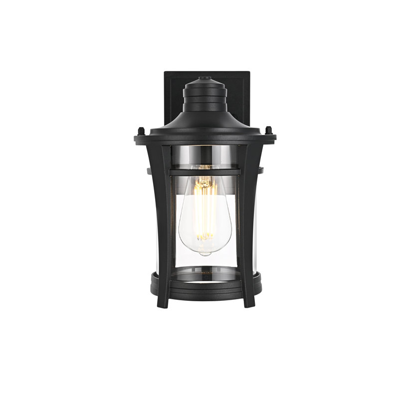 Allegretto 11 inch Outdoor Wall sconce in Black