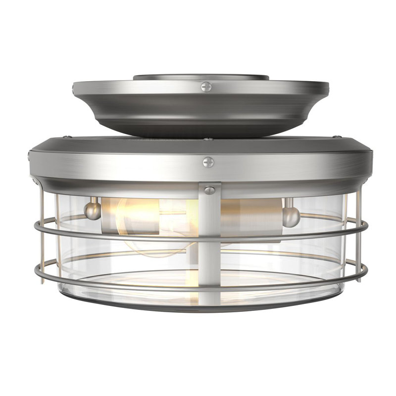  2-Light Ceiling Fan Light Kit, Antique Nickel