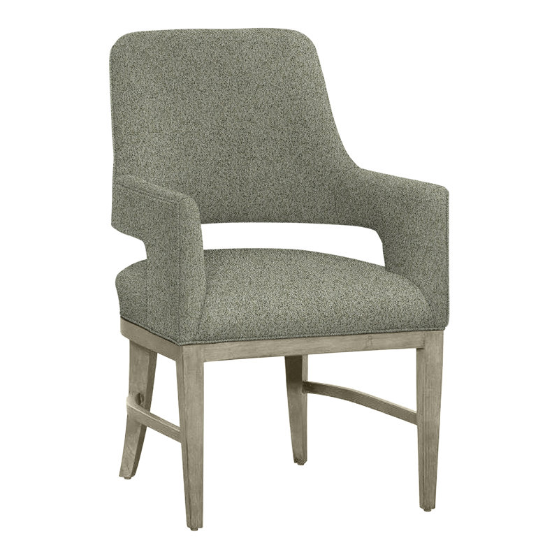 Chaise avec accoudoirs Josie, Amande chamois, Noisette 8794