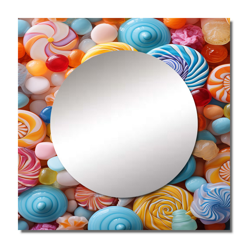 Miroir carré Herington - Popart Candies, 23 po x 23 po