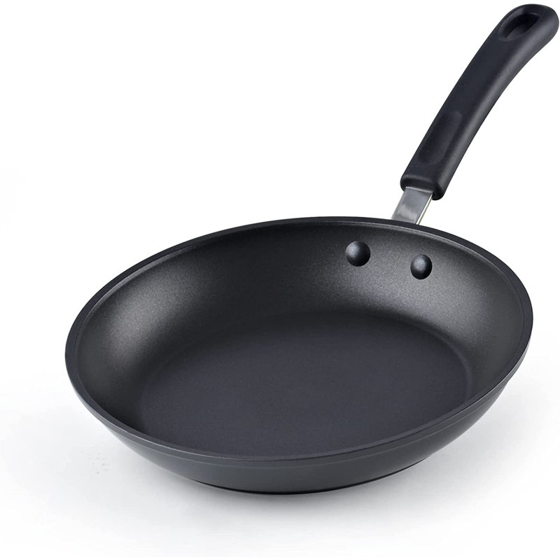 Ensemble de 3 poêles à frire antiadhésives anodisées Cook N Home Professional (8 po / 9,5 po / 12 po), noir
