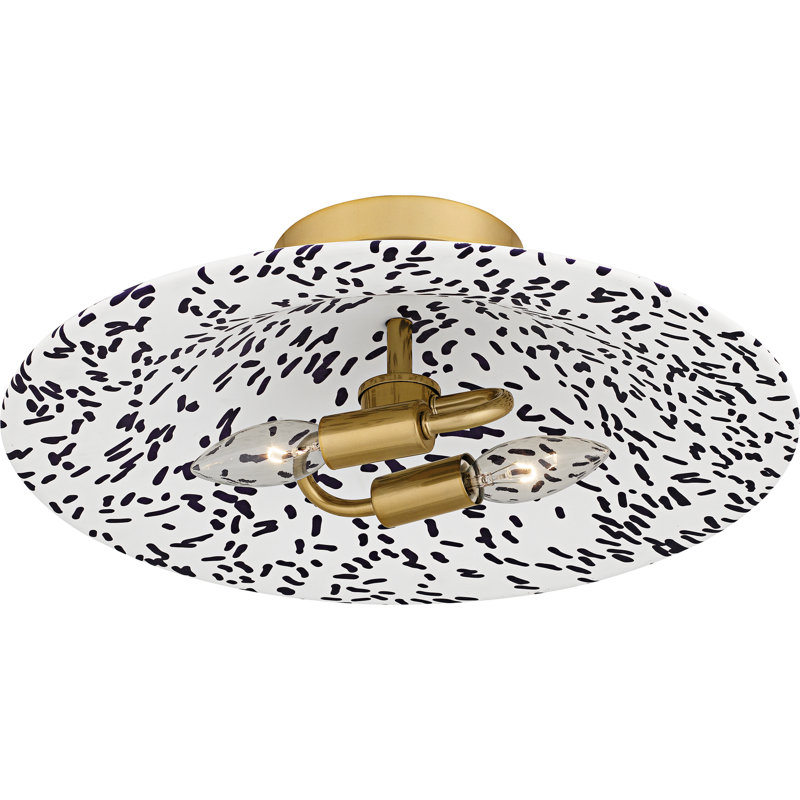Indigo 2-Light Light Gold Flush Mount