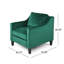 Fauteuil club en velours vert