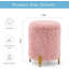 Repose-pieds rond en velours avec rangement-1155115921