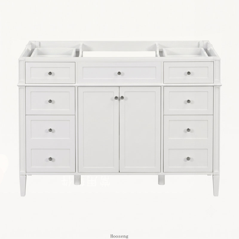 Single Bathroom Vanity with Top, Blanc