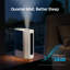 Humidificateur à brume froide et chaude avec filtre Dreo, humidificateur à remplissage de réservoir de 6 l, humidificateurs à ultrasons silencieux pour la chambre à coucher, voyant lumineux, routine de 60 heures, capteur d'humidité précis, plateau à double aromapad, bleu