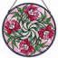 Panneau de vitrail à motif floral-1916476915