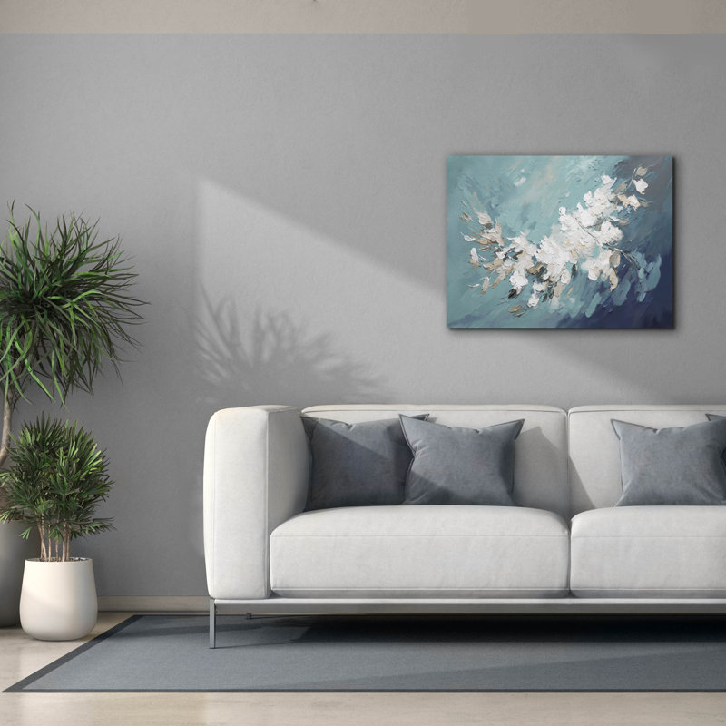 Art mural sur toile Wrought Studio ™ «Windy White» par Svetlana Aleynikova, H 26 po x l 34 po