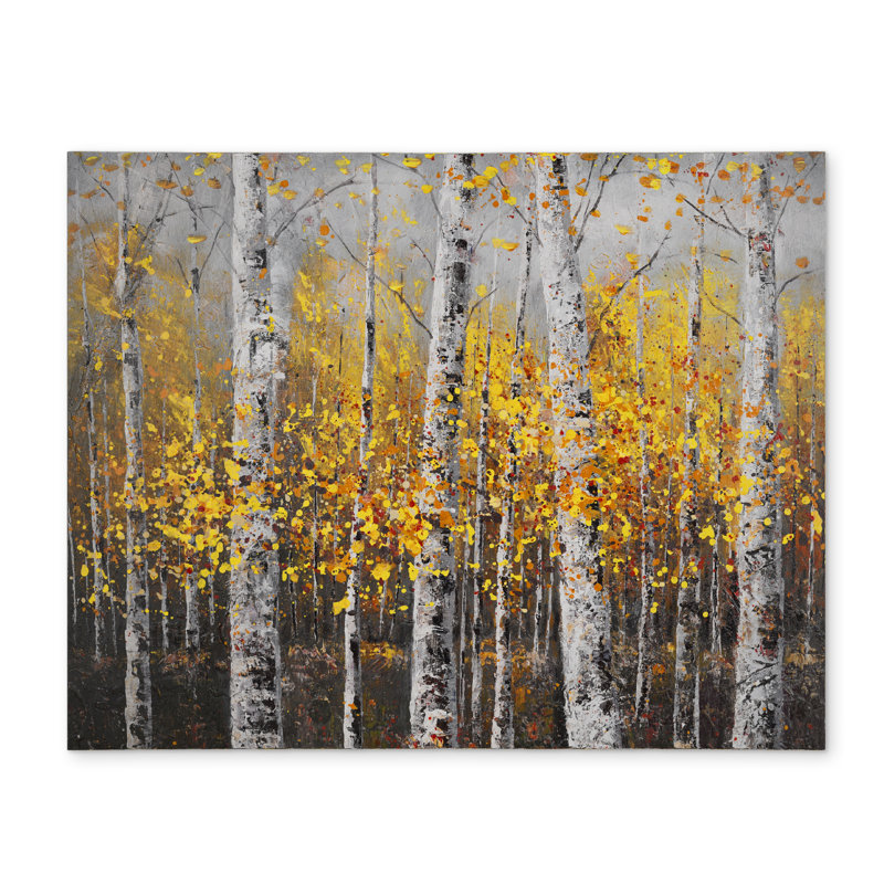 Sunny Birch Trees Placemat | Contemporary Office Decor