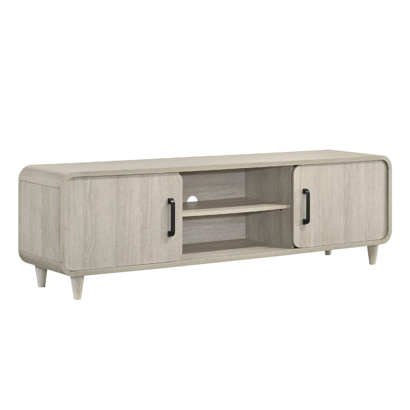 Meuble télé Meni, 71 po, blanc scandinave