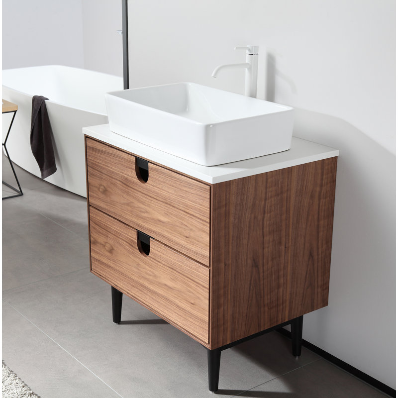 Portree 30" W Single Vanity, Walnut