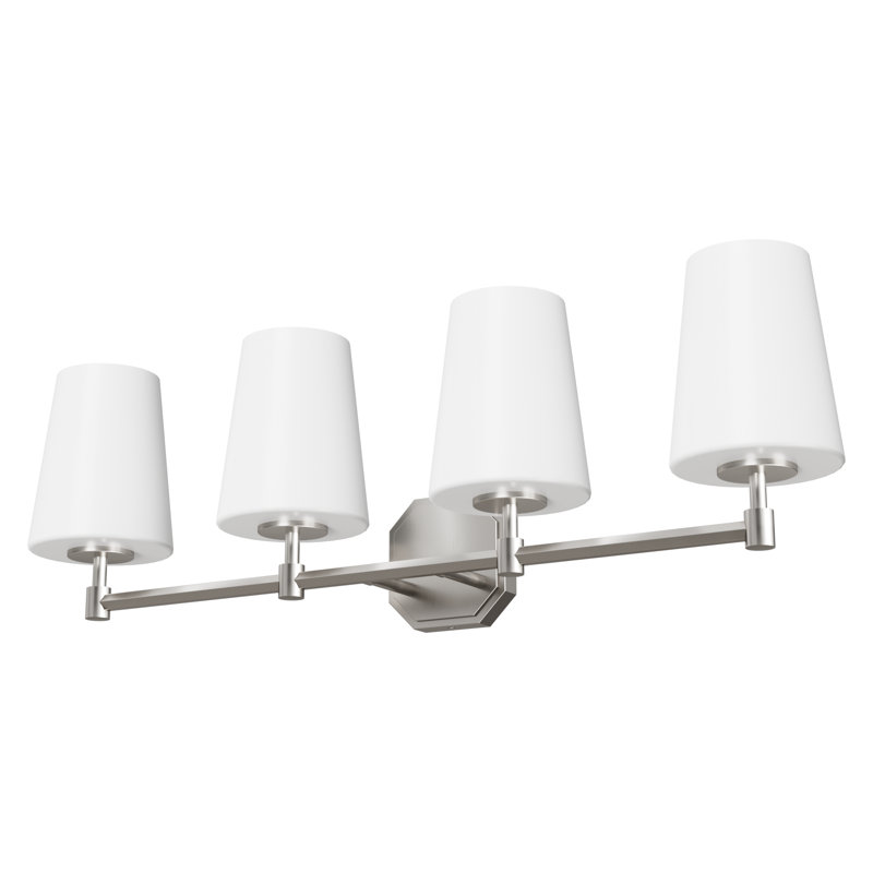 Nolita Dimmable Vanity Light, Brushed Nickel, 4