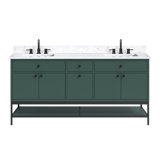 Latitude Run Bova 72 in. Double Bathroom Vanity with Engineered Stone Top