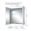Seibert 650mm W 700mm H Surface Frameless Medicine Cabinet Mirror 2 Adjustable